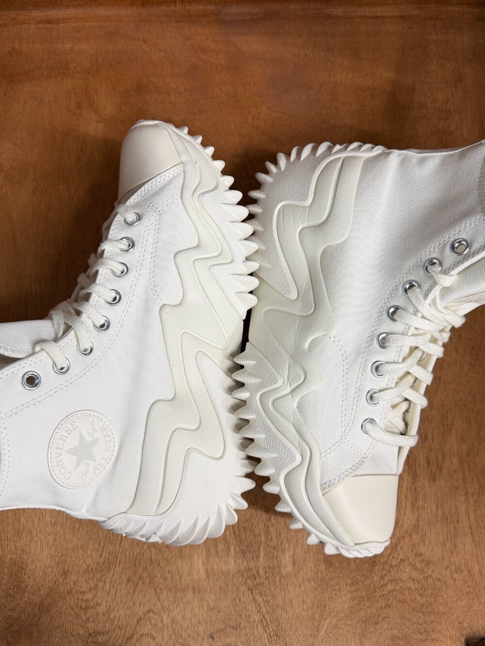 Converse Run Star Motion CX Platform High Top Shoes Sneakers Egret W 10 M 8.5